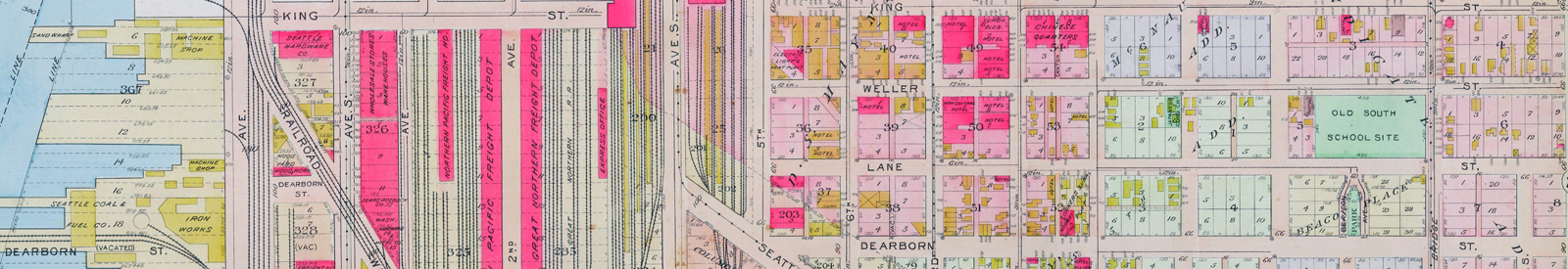 Portion of plate 23 of the 1912 Baist Atlas of Seattle